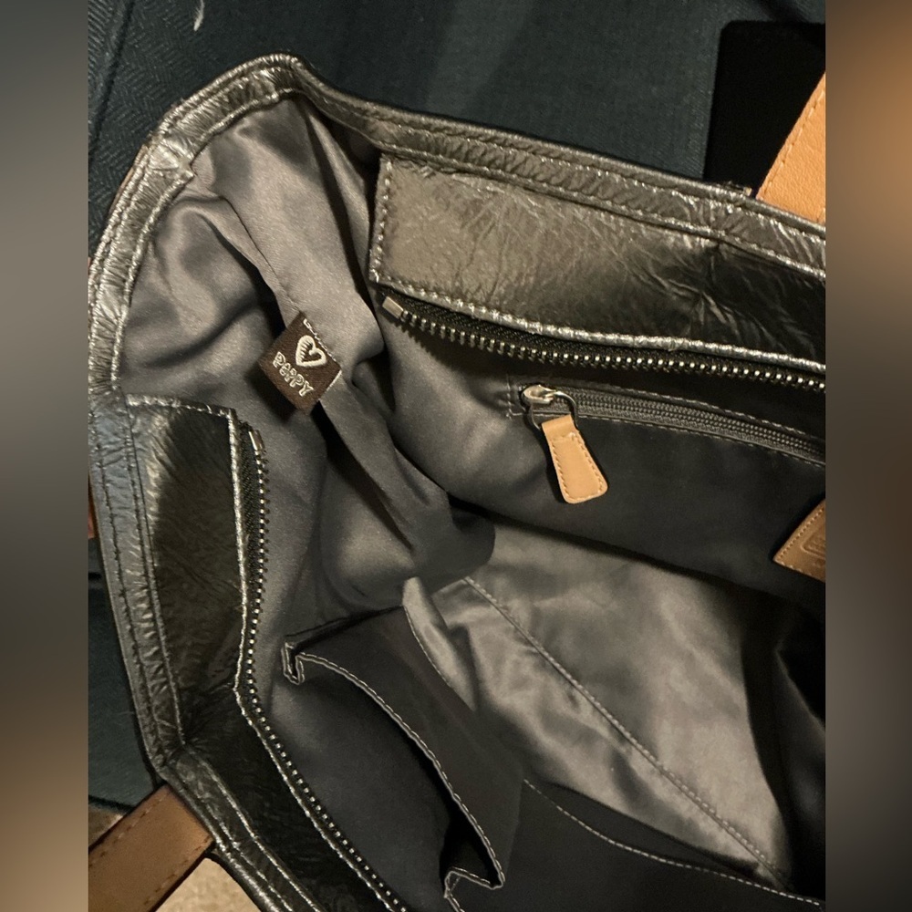 Coach‎ G1176-18676 Silver and Black Tote Bag with Signature Style - Picture 13 of 14